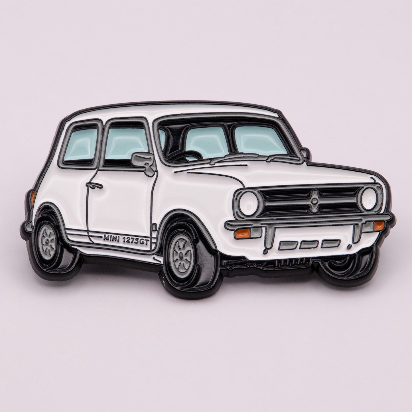 Mini 1275GT Enamel Pin- Glacier White