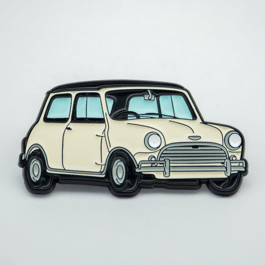 Mini Mk1 Cooper S Enamel Pin- Old English White